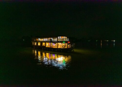 houseboat on the water